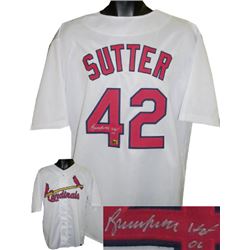 Bruce Sutter Signed St. Louis Cardinals White Prostyle TB Jersey HOF 06