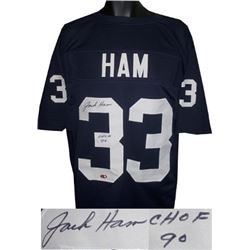 Jack Ham Signed Penn State Nittany Lions Navy TB Custom Jersey CHOF 90