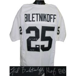 Fred Biletnikoff Signed Oakland Raiders White TB Prostyle Jersey HOF 88- JSA Hologram