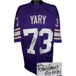 Ron Yary Signed Minnesota Vikings TB Purple Prostyle Jersey HOF 01