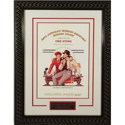 The Sting Unsigned 22X30 Masterprint Vintage Poster Custom Rope Framed W/ Paul Newman & Robert Redfo