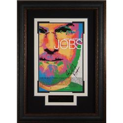 Jobs Signed 22X30 Masterprint Poster Leather Framed W/  Ashton Kutcher (Steve Jobs-Apple) (Entertain