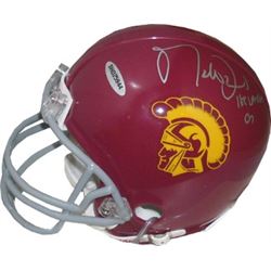Matt Leinart Signed USC Trojans Replica Mini Helmet 04 Heisman (Left Side Sig/Silver)- Leinart/UDA H