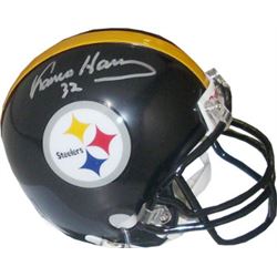 Franco Harris Signed Pittsburgh Steelers Replica Mini Helmet (Silver Sig)