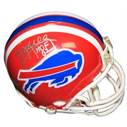 Jim Kelly Signed Buffalo Bills TB Replica Mini Helmet HOF 02 (Silver Sig)- Steiner Hologram