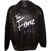 Image 1 : Henry Winkler Signed Logo Brown Leather-Like/Polyester Jacket Fonz (Fonzie/Happy Days/The Fonz Photo