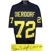 Image 1 : Dan Dierdorf Signed Michigan Wolverines Navy TB Custom Jersey CHOF 00 (Schwartz)