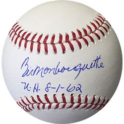Bill Monbouquette Signed Official Major League Baseball N.H. 8-1-62 (No Hitter) (Boston Red Sox)