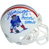 Image 1 : Steve Grogan Signed New England Patriots Throwback Mini Helmet Boston Strong- Steiner Hologram