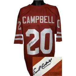 Earl Campbell Signed Texas Longhorns Orange Custom Jersey Minor Spot (Heisman)