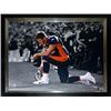 Image 1 : Tim Tebow Signed Denver Broncos 24X30 Stretched Giclee Canvas Custom Framed (Spotlight-Tebowing)- Te