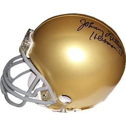 Johnny Lattner Signed Notre Dame Fighting Irish Mini Helmet Heisman '53- JSA Hologram (Left Side Sig