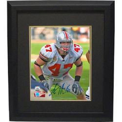 AJ Hawk Signed Ohio State Buckeyes 8X10 Photo Custom Framed