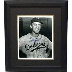 Carl Erskine Signed Brooklyn Dodgers B&W 8X10 Photo Custom Framed