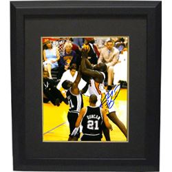 Shaquille O'neal Signed Los Angeles Lakers 8X10 Photo Custom Framed (Vs Spurs)
