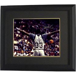 Patrick Ewing Signed Georgetown Hoyas 16X20 Photo Custom Framed (Arms Out)- Steiner Hologram