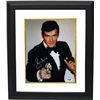Image 1 : Roger Moore Signed James Bond Close Up 8X10 Photo Custom Framed- PSA Hologram (Entertainment/Movie)