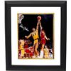 Image 1 : Kareem Abdul-Jabbar Signed Los Angeles Lakers 16X20 Photo Custom Framed- Online Authentics Hologram