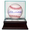 Image 1 : Ted Williams Signed Official American League Baseball W/ Glass Case- Upper Deck Hologram (Boston Red