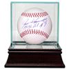 Image 1 : Ivan Rodriguez Signed Official Major League Baseball 99 AL MVP #7 W/ Glass Case- JSA Hologram  (Texa