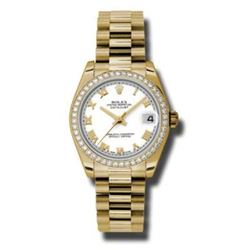 Rolex  Datejust 31  18K Yellow Gold Presidential Bracelet  Women Watch