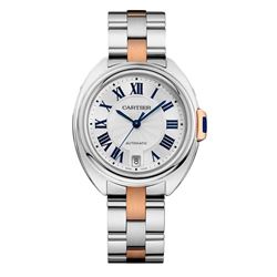 Cartier  Cle De 35Mm Rose Gold  Steel Automatic  Women Watch