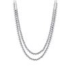 Image 1 : Sterling Silver CZ Two Row Necklace