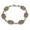 Image 1 : Sterling Silver Two Tone Oval Bracelet