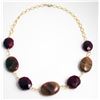 Image 1 : Semi-Precious Gemstones Chain Necklace