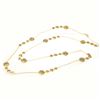 Image 1 : Gold Plated Circles 36" Long Necklace With Czs