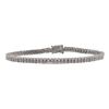 Image 2 : Sterling Silver Two Row 1.5Mm CZ Tennis Bracelet -7.5