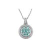 Image 1 : SS BLUE ZIRCON / DIAMOND PENDANT (#7417BZ)