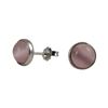 Image 1 : Sterling Silver Pink Stud Earring