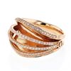 Image 1 : Prong-Set Layered Diamond Fashion Ring In 18K Rose Gold | 427036