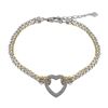 Image 1 : Two Tone Heart Bracelet