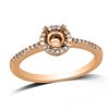 Image 1 : Round Cut Diamond Semi-Mount Engagement Ring In 14K Rose Gold|439779
