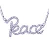 Peace Diamond Chain Necklace In 14K White Gold | 435751