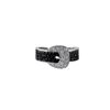 Image 1 : Sterling Silver CZ White Black Belt Ring