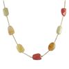 Image 1 : Cherry Quartz And Green Aventurine Combination Semi Precious Faceted Stones On Gold Plated Sterling 