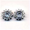 Image 1 : Sterling Silver-CZ Earrings Post