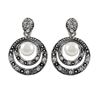 Image 1 : Round Earrings W/Prl Cntr