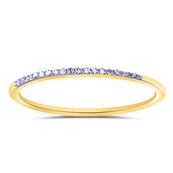 Straight Diamond Band In 14K Yellow Gold | 436157