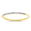 Image 1 : Straight Diamond Band In 14K Yellow Gold | 436157