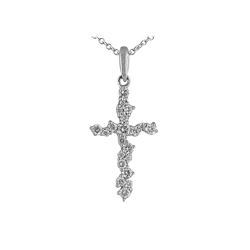 WG DIAMOND CROSS PENDANT (#8366D)