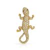 Image 1 : Lizard Round Prong-Set Diamond Brooch In 18K Yellow Gold | 178918