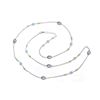 Image 1 : SS AMY / SWISS BLUE TOPAZ / PER / WHITE TOPAZ NECKLACE - Size 36 (#9520MUL)