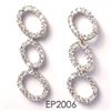 Image 1 : Sterling Silver CZ Post Earrin
