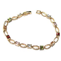 Multi CZ Gold Bracelet