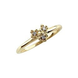 DIAMOND FLOWERS RING - Size 7 (#9722D)