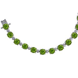 SS PERIDOT / DIAMOND BRACELET - Size 8 (#4300P)